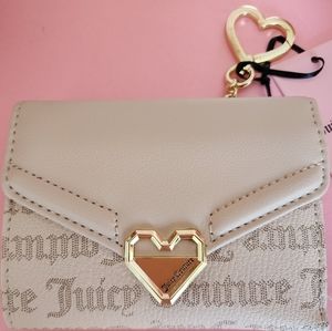 Juicy couture Modern Chic Double Sided Trifold wallet Sandstone